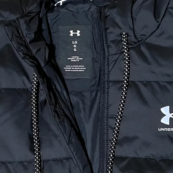 Under Armour MENS LARGE Insulate Reflect BLACK Jacket $120 - Picture 2 of 9
